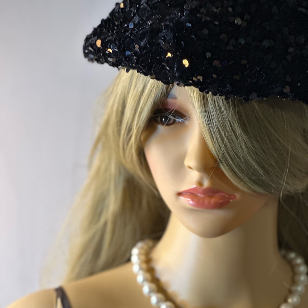 DAYANA FONTANA NYC Sequin Beret Hat